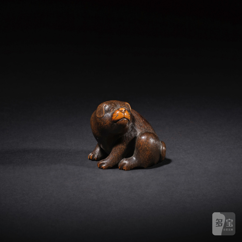 木彫根付 仔犬 銘「正路」 19世紀 | NETSUKE EN BOIS REPRÉSENTANT UN CHIOT - 图6